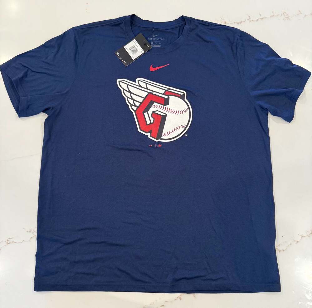 Nike Men's Cleveland Guardians Dri-FIT Performance T-Shirt Navy